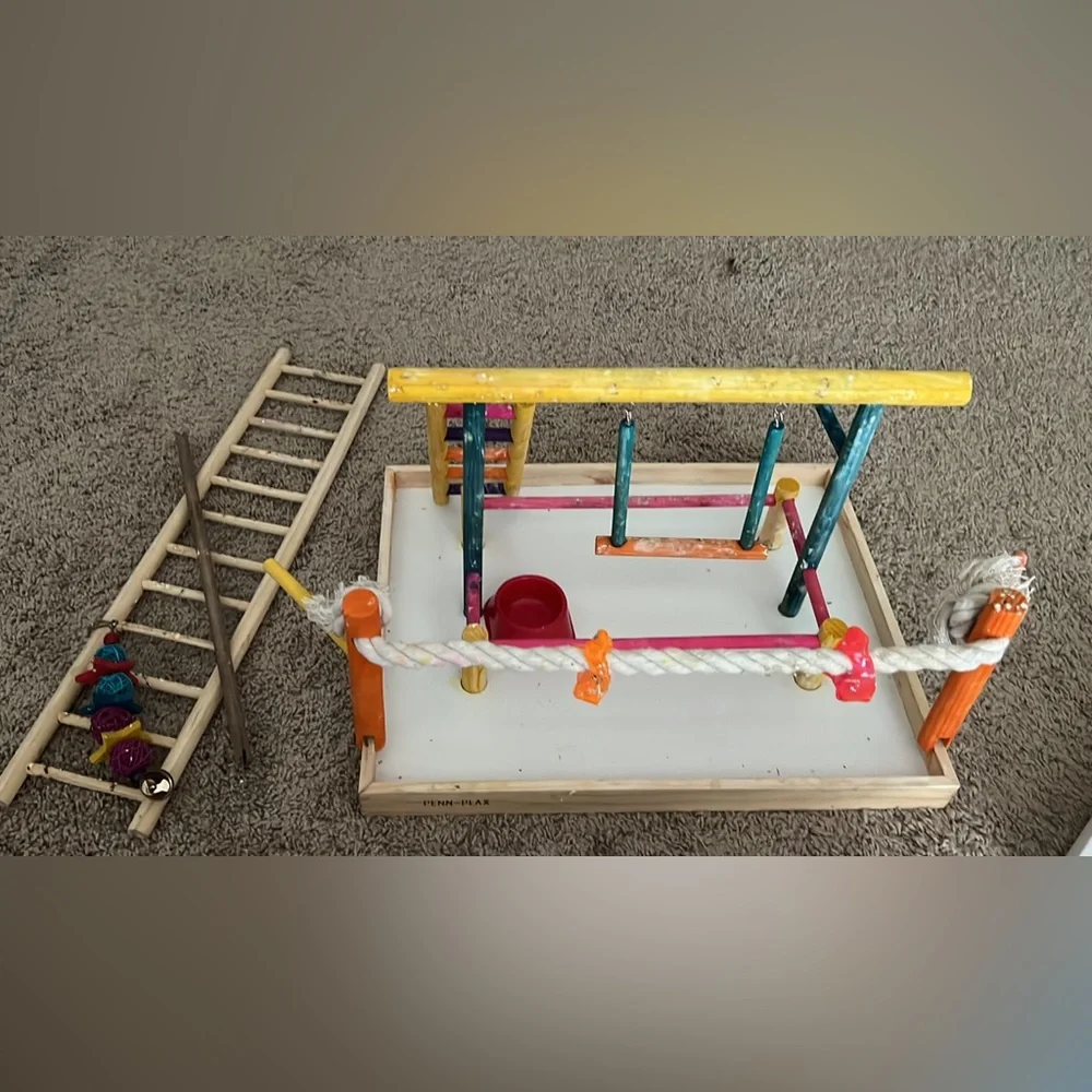 Bird Cage and Toys